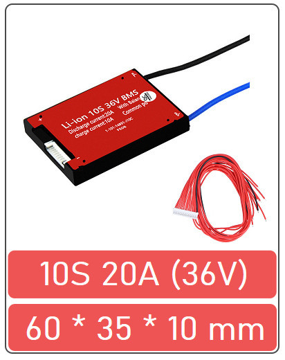 Μπαταρία ιόντων λιθίου BMS 10S 20A (36V)