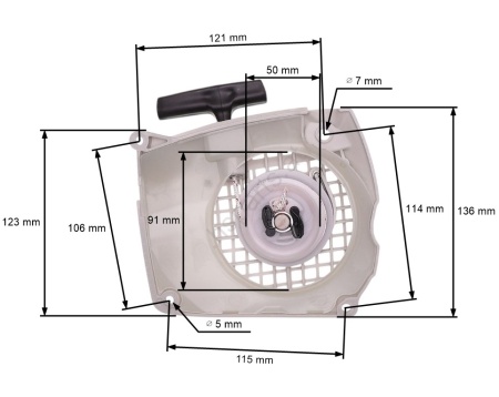 Demaror drujba compatibil Stihl MS231, MS251