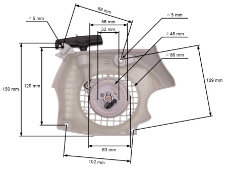 Démarreur de tronçonneuse compatible Stihl MS 171, MS 181, MS 211