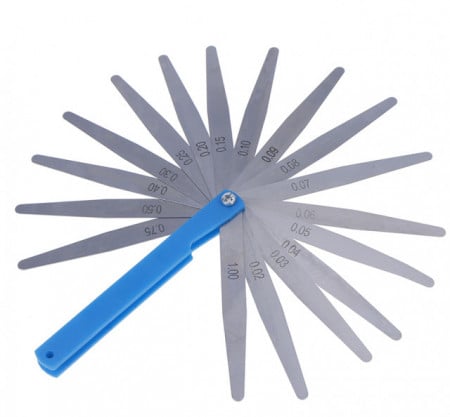 Jeu de 17 leviers de précision, 0,02 - 1,00 mm