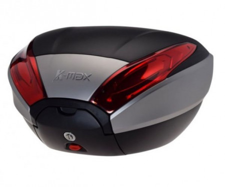 Trunk box K-Max with mounting plate Silver 40L