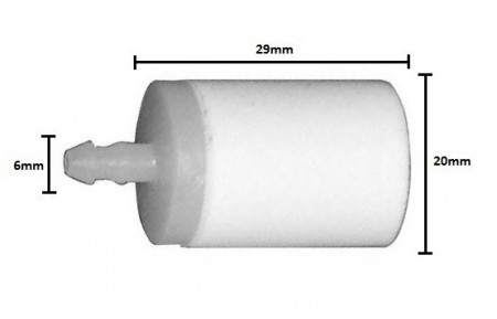 Filtro benzina per motosega Husqvarna 6mm