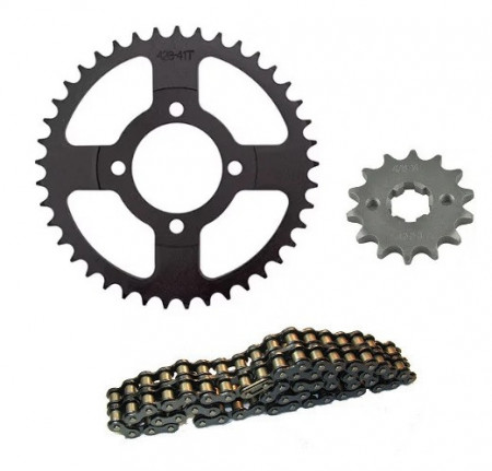 Kit pignoni ciclomotore / ATV 110cc 428 (con catena)