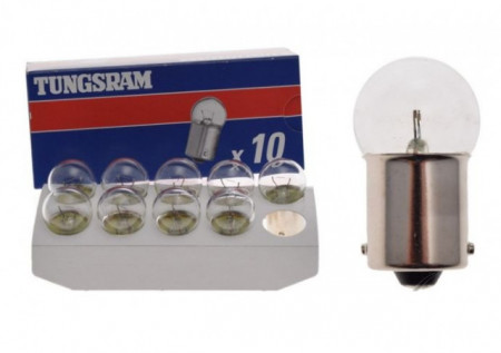 Pachet 10 buc becuri 12V 5W BA15S Tungsram