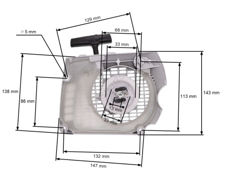 Starter for chainsaw Stihl MS 341, MS 361