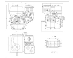 Motor generator / motopompa / motocultor LONCIN LCG200F-R (ax 19.05mm)
