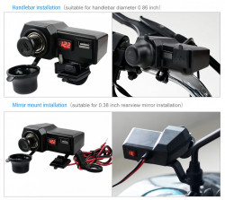 Priza alimentare Moto / Atv 12V + USB 5V