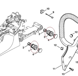 Amortizor drujba compatibil Stihl MS 270, MS 280 (model nou)
