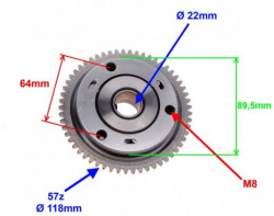 Bendix ATV 250-300 cc (με δακτύλιο + 3 μπάλες)