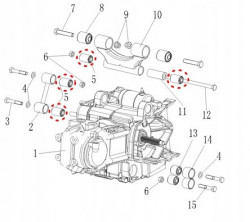Bucsa bascula fata Linhai 260-300cc (OEM: 20524F)