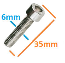 Suruburi motocoasa 6mm x 35mm (set 4 Buc)-2