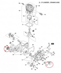 Chainsaw amortizer for Dolmar PS 6400, 7300, 7900 | Makita DCS6401, 7301, 7901 - Img 2