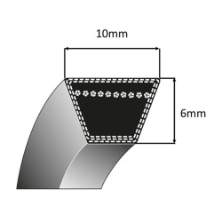 Correa de transmisión MTD BM 87-35 (10x787La, 750Li)