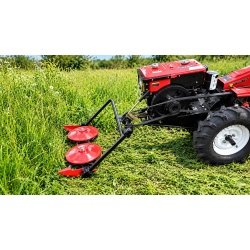 Cositoare rotativa cu doua discuri pentru motocultor (prindere curea)