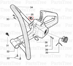 Husqvarna 136, 137, 141,142 modèle 2 tampon caoutchouc - Img 2