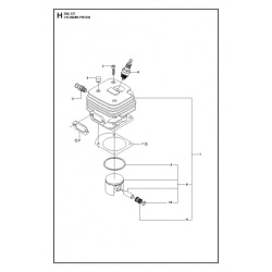 Kit cilindru drujba Husqvarna 268 50mm AIP
