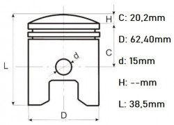 Piston 4T ATV XY200ST-9 