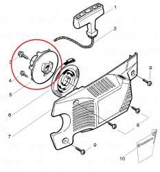 Demaror drujba Husqvarna 36, 41, 136, 141 (cu pinion fulie fix )