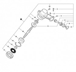 Angrenaj inferior motocoasa 25.4mm x 9 dinti-3