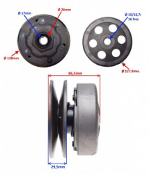 Ambreiaj scuter BWS 125 cc