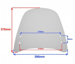 Parbriz moto / scuter universal 37 x 39 cm