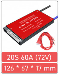 Μπαταρία ιόντων λιθίου BMS 20S 60A (72V)