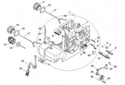Carter complet drujba compatibil Stihl MS 290, MS 310, MS 390, 029, 039-3