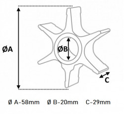 Turbina pompa apa motor barca Yamaha (688-44352-00)