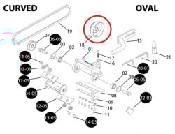 Fulie oala ambreiaj decojitor busteni drujba Husqvarna 61, 268, 272 Jonsered 625, 630