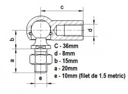 Capat bara universal M10 x 1.5
