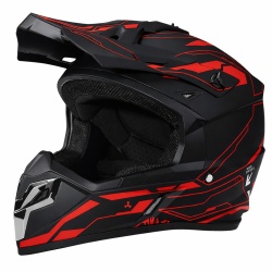 Casca ATV / Enduro SNON L (negru+rosu)
