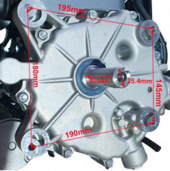 Motor ax vertical Zongshen XP420 (ax 25.4 Ø - 87mm) 11.5 CP