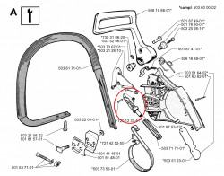Levier frana drujba Husqvarna 362, 365, 371, 372