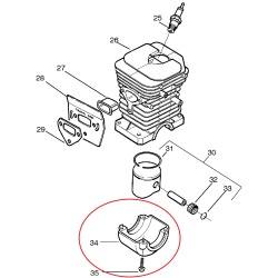 Husqvarna Kettensäge Zylinderabdeckung 136, 137, 141, 142 - Img 4