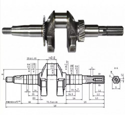 Ambielaj motosapa / motocultor 5 - 7 CP