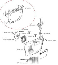 Kunststoffstarter Kettensäge Husqvarna 350, 345, 340 - Img 2
