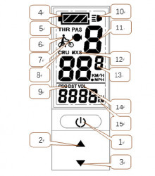Display bicicleta LCD KT4