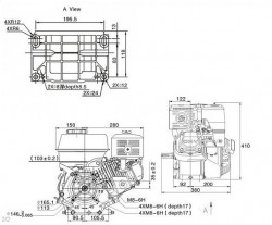 Loncin 9 hp γεννήτρια κινητήρα / αντλία κινητήρα / φρέζα (G270F-C) - Img 2