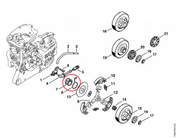 Melc pompa ulei drujba compatibil Stihl MS271, MS291