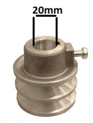 Fulie dubla motor generator, motopompa, motocultor 5-7 CP (ax 20 mm, diametru 55mm)-dim