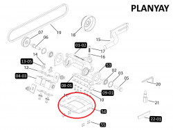 Placa ghidare atasament tip "rindea" (plan curbat)