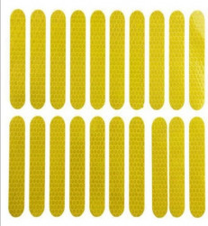 Satz von 10 Xiaomi Roller reflektierende Aufkleber (gelb)