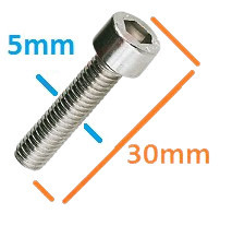 Suruburi motocoasa 5mm x 30mm (set 6 Buc)-2