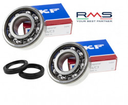 Set of bearings + sealing rings for scooter crankshaft for Piaggio SKF