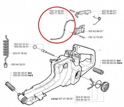 Throttle cable for chainsaw Husqvarna 365, 371, 372 - Img 3