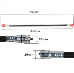 Tija flexibila motocoasa 890mm / ❒7mm