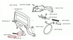 Suport arc maner frana drujba Husqvarna 362, 365, 371, 372