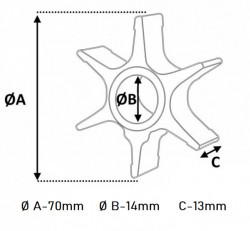 Turbina pompa apa motor barca Yamaha