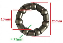 Coronita bicicleta dim 20 x 13mm Ø 4.75mm