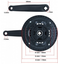 Angrenaj pedalier  bicicleta mountain bike